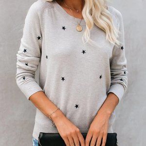 VICI Star-Crossed Lovers Embroidered Sweater